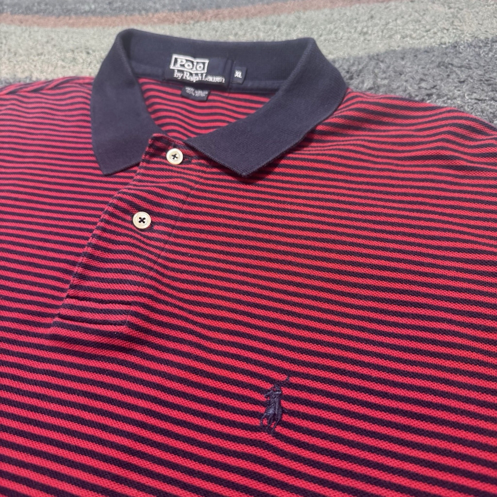 Polo Ralph Lauren Red Striped Polo Shirt Men’s XL Classic Fit